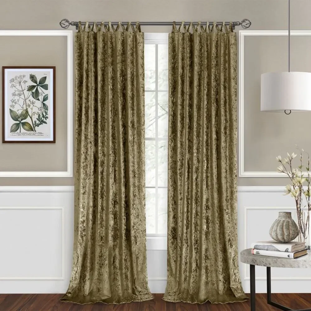 PowerSellerUSA 2 Panels Criss Cross Panel Light Filtering Curtains, 50W x 84L